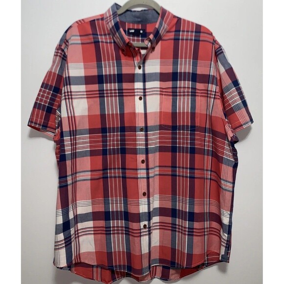 LANDS' END Shirts Short Sleeve Button Down Cotton Size XXL Lot of 3 Plaid - Picture 5 of 12
